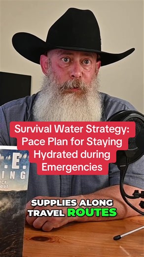Survival Water Strategy: Pace Plan for Staying Hydrated during Emergencies. From our “Getting Home” podcast. #hydration #preparedness #survival #emergency #podcast