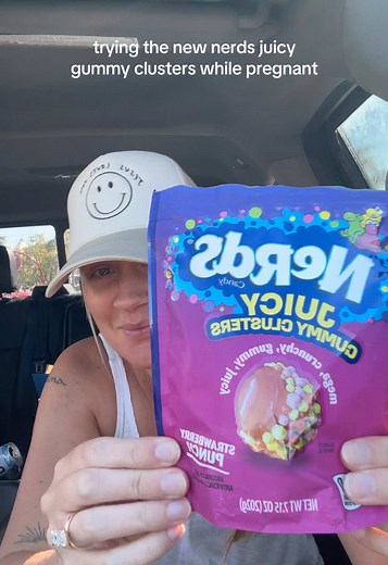 Trying NERDS Candy Juicy Gummy Clusters During Pregnancy