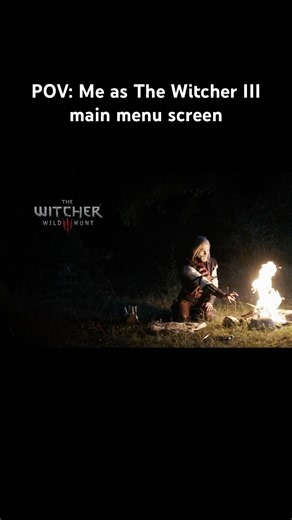 POV: Me as The Witcher III main menu screen