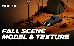 【C4D教程】low poly秋天夜间小场景搭建（建模与渲染）（野生中文字幕）