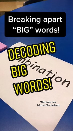 BIG Words! 🤩 #multisyllabic #scienceofreading #decode #phonics #syllabledivision #teachersoftiktok #learnontiktok #syllabletypes