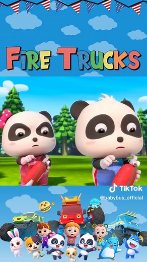 Wow the fire truck is so strong! Go fire truck! 🚒🚒🚒#babybus #preschool #toddler #nurseryrhyme #singalong #kidsvideo #kidscartoon #carsforkids #firetruck