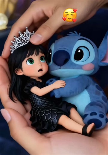 Adorable Mini Me Hugs Stitch - Heartwarming Moments