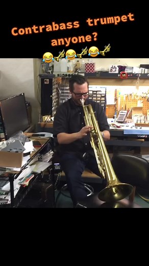 We’ve seen all sorts of instruments come through the shop over the years, including this rare contrabass trumpet. And yes, we did a valve alignment in it! #trumpet #trumpets #trombone #bobreevesbrass #bobreeves