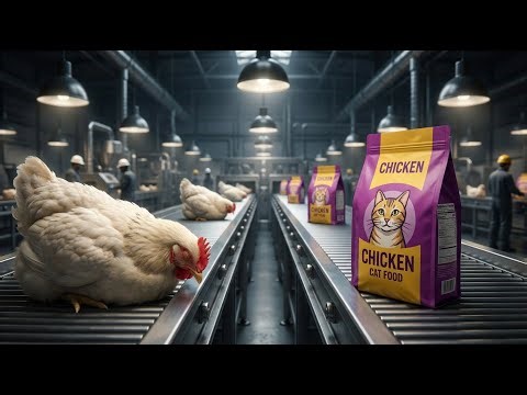 Inside a Chicken Cat Food Factory | From Live Chickens to Cat Food (Full Process)