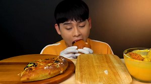 8.9K views · 251 reactions | Cheese Pizza Cheese Burger Chicken Tender Cheese Stick MukBang! [7323855277265046789] #bonggil_asm #mukbang #bonggil #asmr | Mukbang.food | Facebook