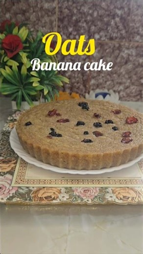 Healthy Banana Oats Cake | Soft & Easy No Flour Cake#ytshorts #shorts #cake #cooking #yt