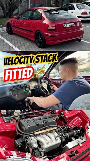 FITTED A VELOCITY STACK ON MY K20 CIVIC