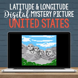 50 US State Capitals Digital Mystery Picture Activities Quiz Game Bundle