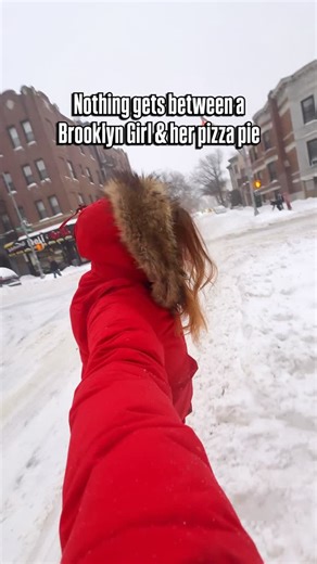 Shaunie Begley on Instagram: "I’m 100% certain this is what @ladygaga meant by “Born This Way” 🗽 Buses might be stuck, vans wheels spinning to the point that I can smell rubber but I’m getting that pizza baby. Of course delivery was also available but I didn’t want the driver putting themselves in danger by driving on these roads. I’ve got two legs and Hunter boots. . . #nyc #brooklyngirl #relatable #funnymemes #pizzalover #snowmageddon #blizzard #newyorker"