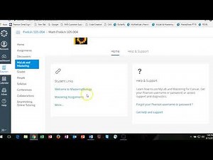 Student registration for MyLab Canvas