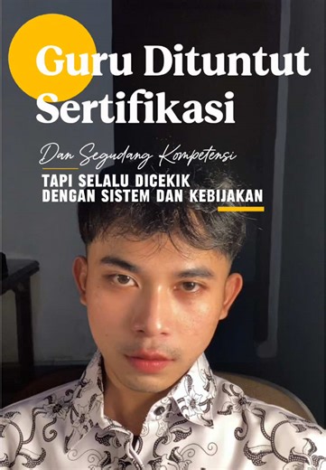 Guru di negeri ini dituntut memenuhi banyak standar profesional. Ada sertifikasi, uji kompetensi, pengembangan profesional berkelanjutan, supervisi, hingga evaluasi administrasi yang ketat. Dalam praktiknya, guru juga harus memahami berbagai regulasi pendidikan, mulai dari standar pembelajaran sampai sistem penilaian siswa. Semua itu dibangun negara untuk memastikan kualitas pendidikan tetap terjaga. Dan tuntutan itu memang penting. Pendidikan membutuhkan profesionalisme. Namun ada ironi yang ja