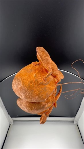 Lizard On Top of Geode Copper Electroformed