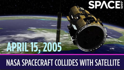 OTD in space – April 15: NASA spacecraft collides with satellite