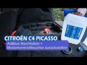 How to top up the adblue in the Citroen C4 Picasso