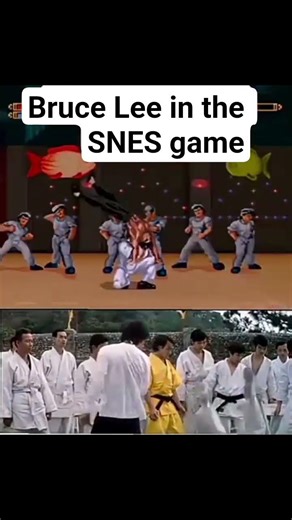 Bruce Lee in the SNES game 🕹 fight scene. #brucelee #viral