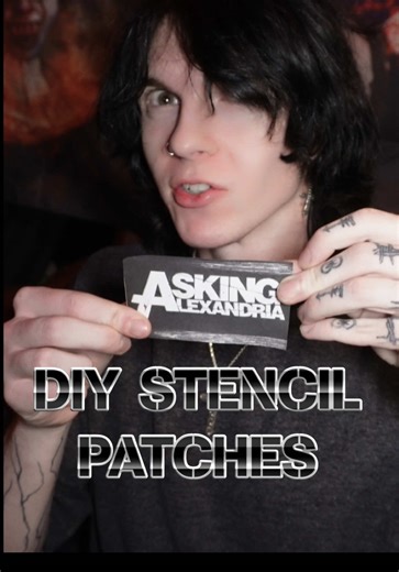 Alt DIY Classroom: DIY Stencil Patches! #altdiyclassroom #diy #alt #fyp #alternative