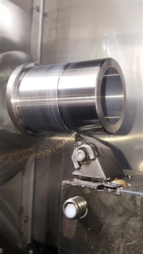 internal jows clamping | od bush turning on cnc machine #cnc #cncmachine #shorts