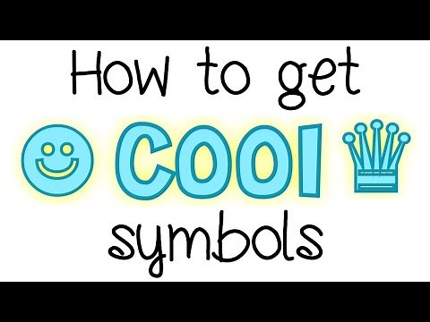 How to get cool symbols (❃ ✩ ☻ ∞ ❁ ❤︎ ♛) (tutorial Thursday #1)