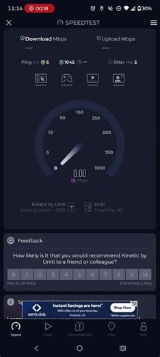 kinetic by Windstream home Internet speed test Concord NC