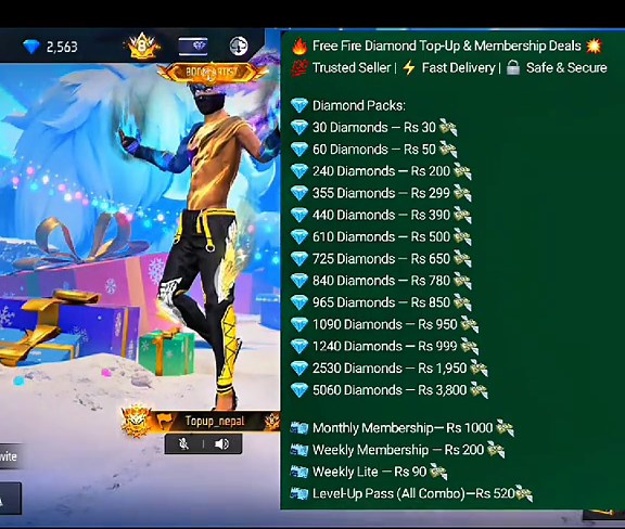 price update in freefire topup Nepal.. #viral #freefiretopupnepal #topupwebsite #ffnepal🇳🇵 #freefiretopup