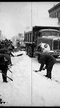 Lost Footage of NYC's 1947 Blizzard ❄️ #shorts #usa #shortsfeed