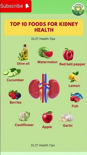 Top 10 Foods for Kidney Health | Dr. ZT’s Health Tips #healthyfood #healthtips