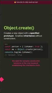💡 Object.create() | Senior Dev Explains #Shorts