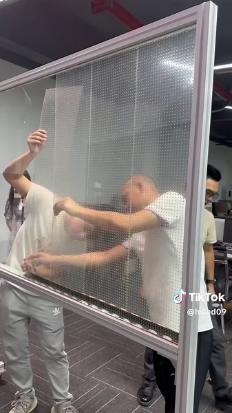 2024 LED Transparent Film Screen Glued to Glass | Video Display