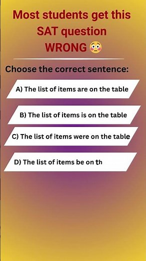 Most Students Get This SAT Grammar Question Wrong (Subject Verb Trick Explained Fast)