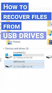 How to recover files from USB drives after deleting files #shorts...