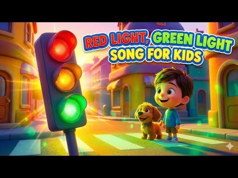 Red Light Green Light Song for Kids | Traffic Light Learning | Stop Wait Go