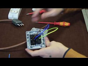 How do you mount a double-pole switch in a socket?