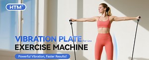 HTM Vibration Plate Exercise Machine with Magnetic Acupoints - Full Body Vibration Platform