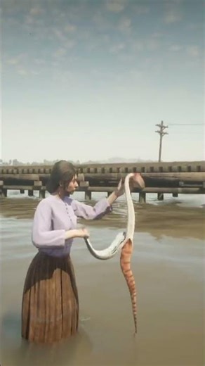 INSANE RDR2 MOMENT: Girl GRABS a GIANT PYTHON & SHREDS IT IN SECONDS! #shorts #gaming #viral