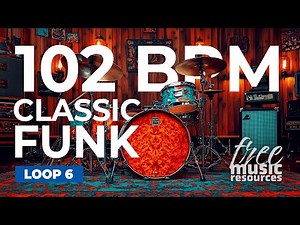 Classic Funk Drum Loop – 102 BPM | Vintage Practice & Production Groove – Loop 6