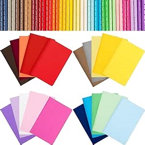 40PCS Mini Notebooks Bulk, Blank Small Pocket Notepads 3.5 x 5.5 Inch Memo Notepads 20 Colors for Travelers Students School Office Supplies