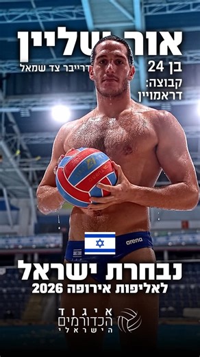 ‎Israel Water Polo Association איגוד הכדורמים הישראלי‎ on Instagram‎: "ממשיכים בהצגת הסגל לאליפות אירופה, והפעם אור שליין 💪"‎