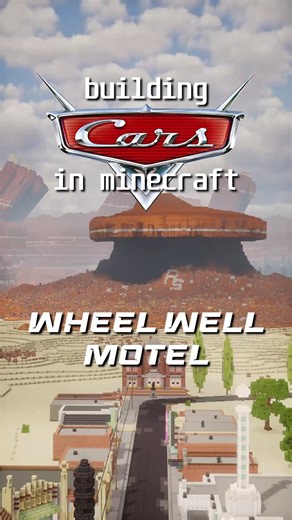 nico on Instagram: "BUILDING THE WHEEL WELL MOTEL #minecraft #minecraftbuild #pixar #radiatorsprings #cars"