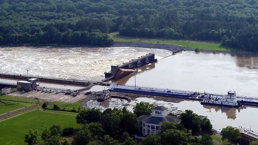 53K views | BARGE vs DAM: A barge broke loose from its moorings on Saturday and struck Tom Bevill Lock and #Dam in Pickens County, Alabama. The barge remains stuck and is causing flooding along the Tombigbee River including parts of #Mississippi - https://bit.ly/2U5Z7Mb | WVTM 13 | Facebook