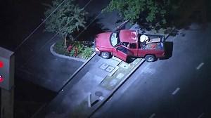 Update: Two men who were involved in a brief but wild police chase of a pickup in the Culver City area Friday night were being sought after fleeing on foot. | KTLA 5 News
