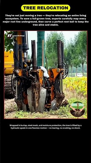 How To Move a Whole Tree Without Killing It — INSANE Precision! #usashorts #naturefacts #ytshorts