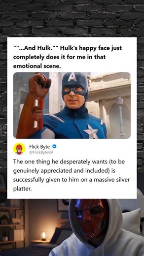 Hulks Happy Face at Being Acknowledged with And Hulk Scene