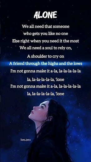 Alan Walker & Ava max alone [Lyrics] #lyrics #alanwalker #alone #song #aestheic