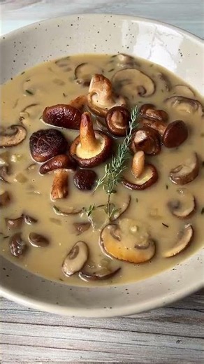 The World’s BEST #Mushroom #Soup (And It’s Secretly 🤫 #HEALTHY) 🍄✨ DAIRY-FREE! #shorts #shortsrecipe