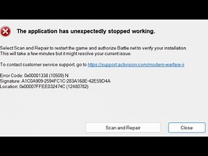 Fix Call of Duty Black Ops6 The application has unexpectedly stopped working. Error Code: 0x00001338