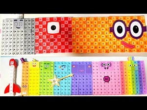 Numberblocks learning 0-100-200 countdown 200-100-1 Numberblocks Heroes with Zeroes MathLink Cubes