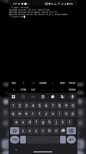 Turn your phone into a JAVA IDE (Termux Setup) Update termux install micro/vim code text editor install Java (openjdk-25) . . . . . No laptop? No Problem. Java Programming via Termux #code Java Anywhere #IT #education #educationalcontent #BSITstudent #ICT #java | Shem Dualos