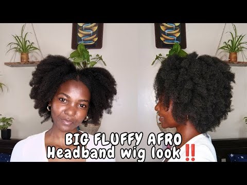 ♡ Fluffy AFRO. Easiest HairStyle Ever! (No Heat, No Gel, No Extensions) |Kenyan Natural Hair Girly