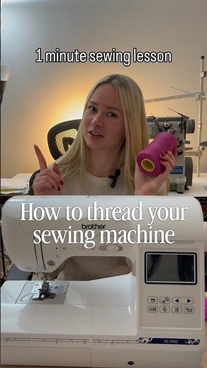 How to Thread a Sewing Machine (Beginner Step-by-Step!) #sewingforbeginners #beginnersewing